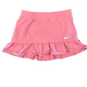 Nike Girls Pink Ruffled Skort Size 6X Athletic Skirt Shorts Casual Sporty Tennis